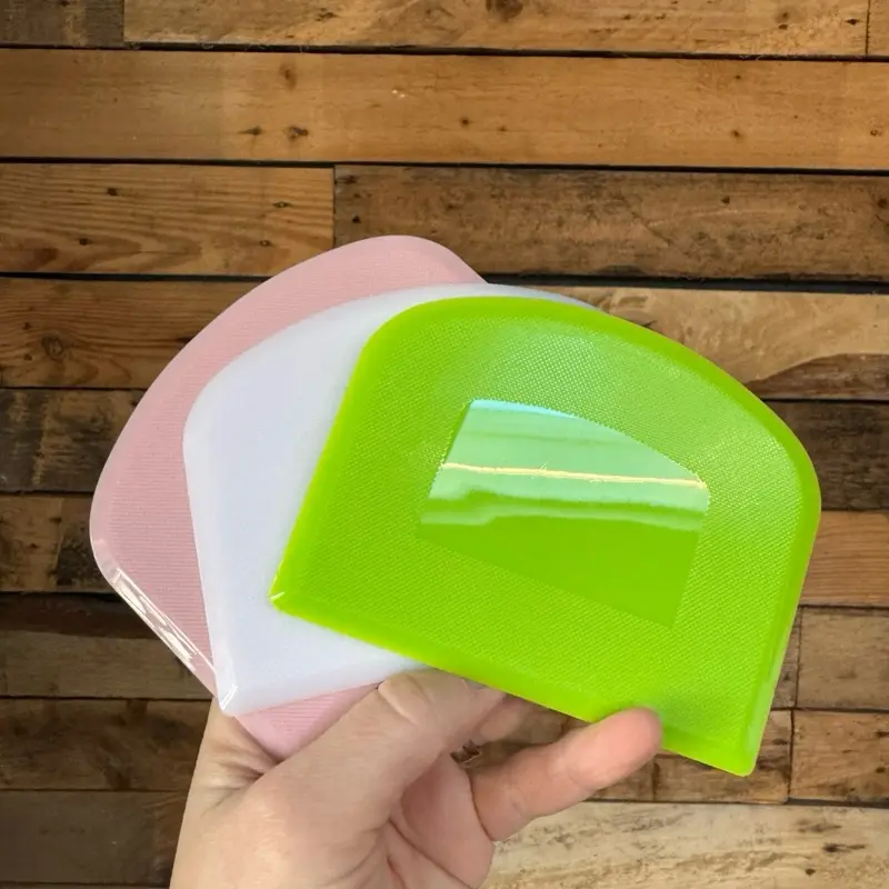 Plastic bench scrapers for sourdough baking