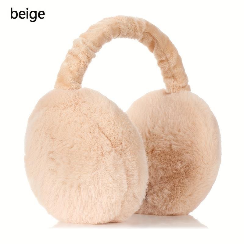 Solid Color Earmuffs Unisex Soft Plush Ear Warmer Foldable Ear Muffs Comfortable Coldproof Earmuffs For Winter Outdoor 8