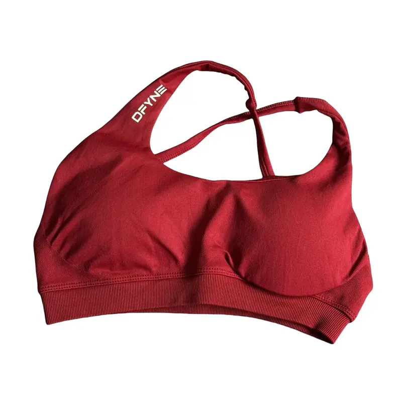 Dynamic Impact Sports Bra With Logo Women Seamless Halter Bra Open Back Yoga Top Bras Support Gym Crop Top Padded Sportswear 2