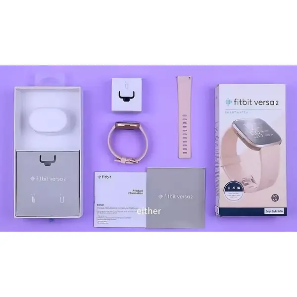 Fitbit Versa 2 Health and Fitness Smartwatch with Heart Rate, Music, Alexa Built Wearable Smartphone Wristwatch 1