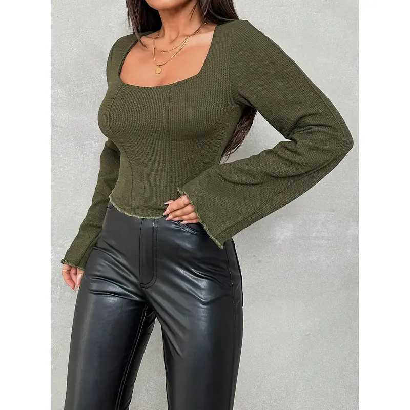 Women's Slim Fit T-shirt With A Large Round Neck And Flare Sleeves[S12] office  outfit protect  dolls  shirt wear  or  tear  outfits lemontop  season women's  shirts ladies  tshirt oversized shortsleeve  love  exchange shidou  ryusei tops franco  merch  с 1