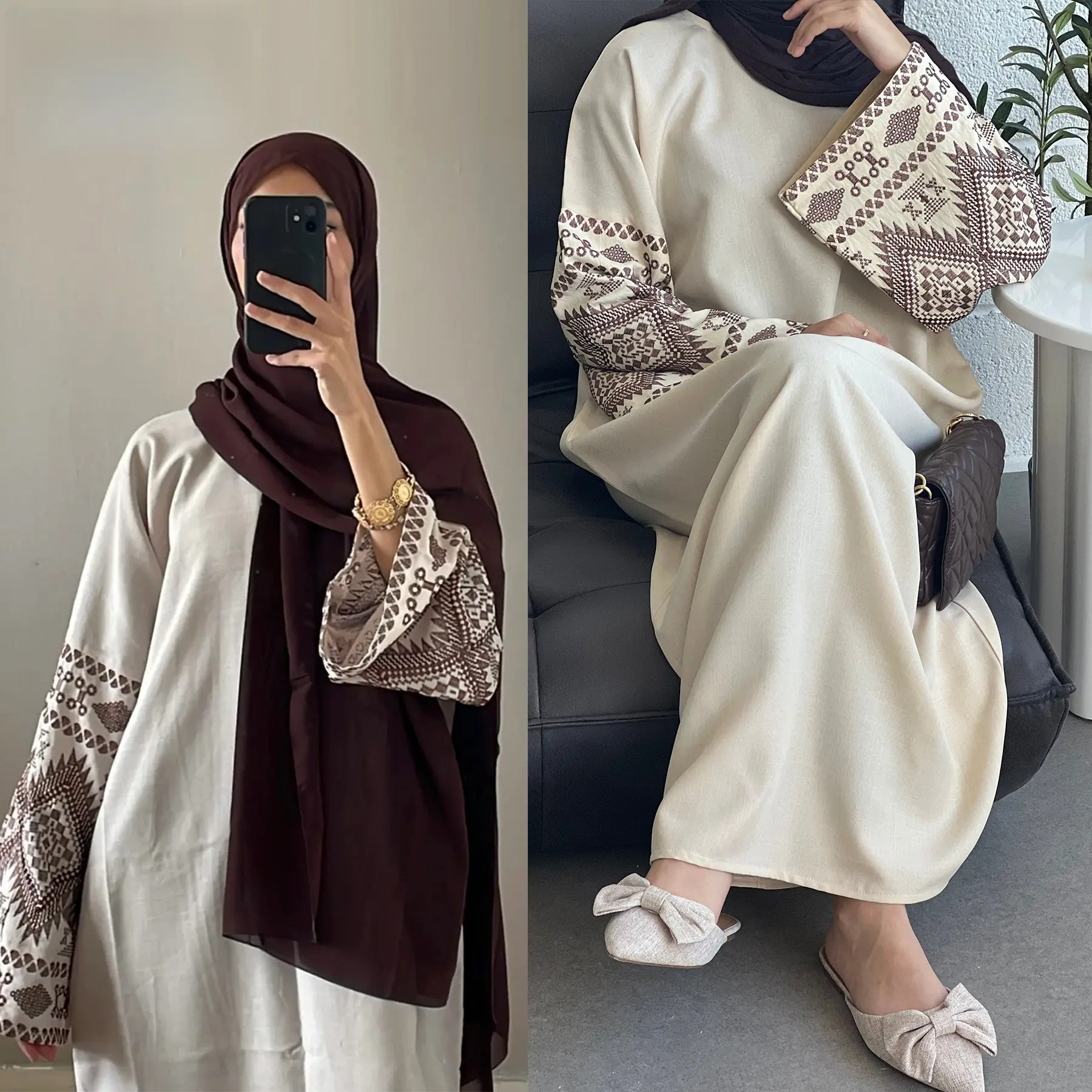 Muslim Robe Fashion Embroidery DUBAI Turkish Party Robe Abaya