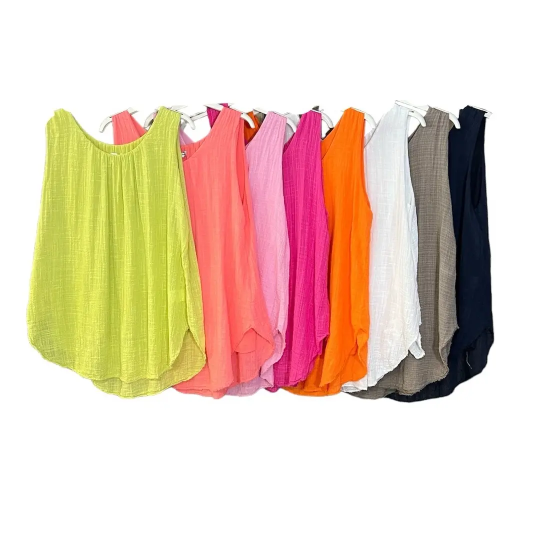 Cheesecloth Layered Vest Top, One Size 10-16