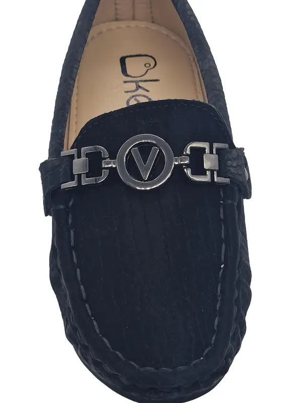 BOYS  TODDLERS BLACK LOAFERS FLAT DRESS PART WEDDING SHOE 2