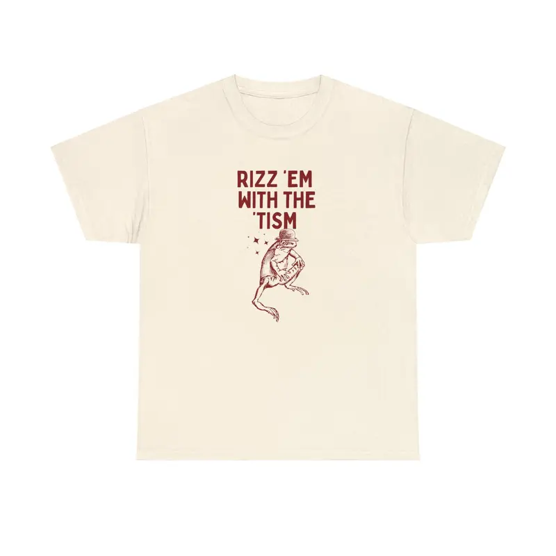 Rizz 'Em With The 'Tism - Unisex Heavy Cotton Tee 1674936279 0