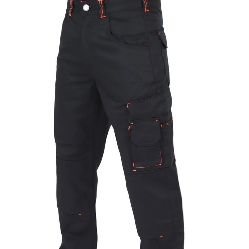 Mens Elasticated Waist Cargo Combat Work Trousers With Knee Pads Pockets Pro Builder Heavy Duty Multi Pocket Work Pants Menswear Work Trousers 6