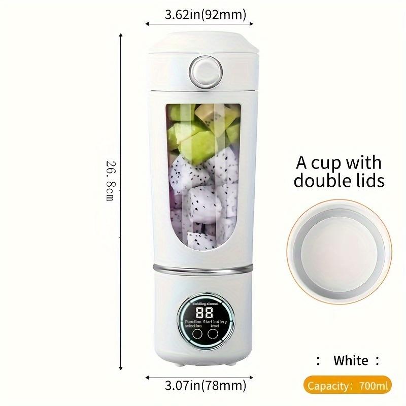 Portable Juicer Cup with Detachable Blender and Cup Cover, Super Large Capacity 25 Ounces (about 700ml), 4-speed Adjustment, High-speed Ice Crushing Portable Slush Blender, Small Personal Blender, with 12 Blades, Suitable for Travel, Sports 3