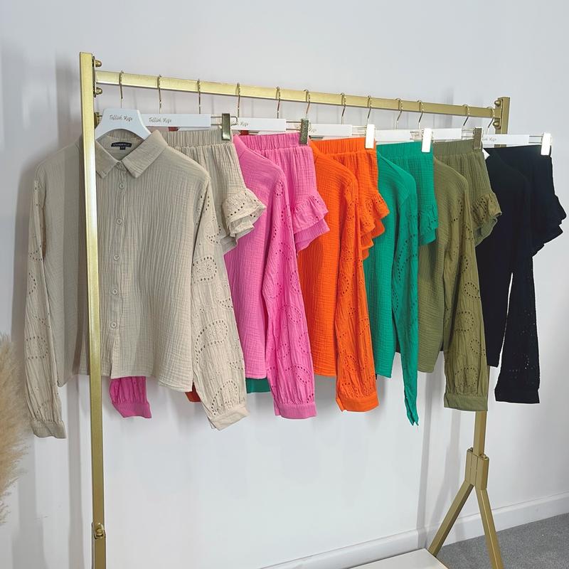 Product Introduction of IZZY Cheesecloth Shirt & Skort Summer Co Ord 1