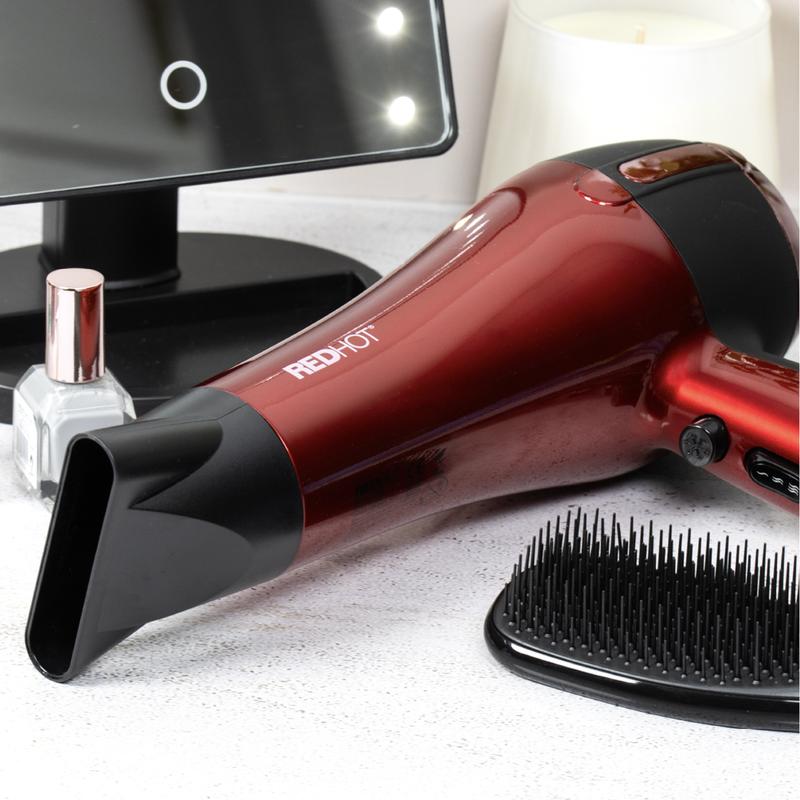 Red Hot Professional Hair Dryer with Diffuser 6