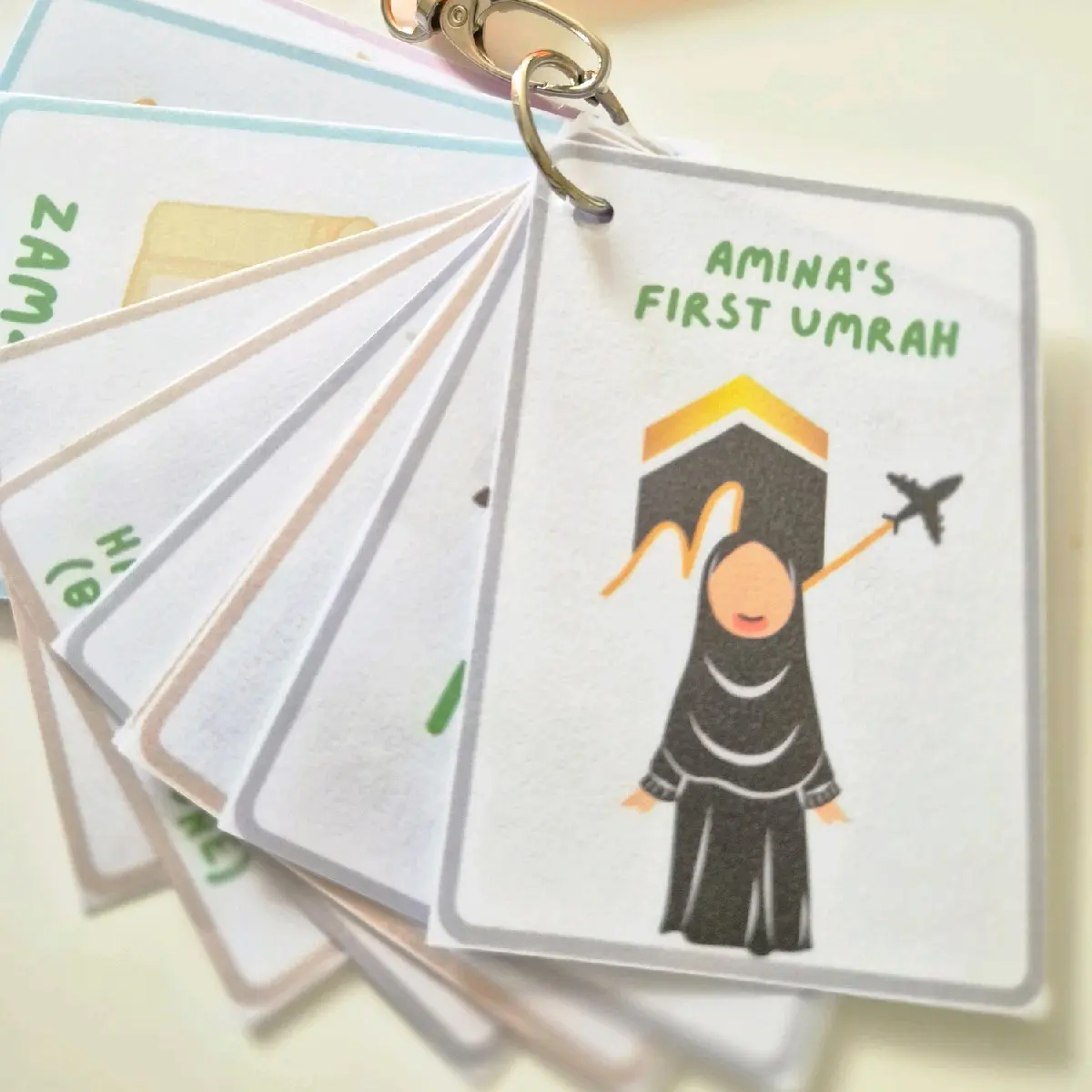 Umrah Flashcards Girl (picture and word only)