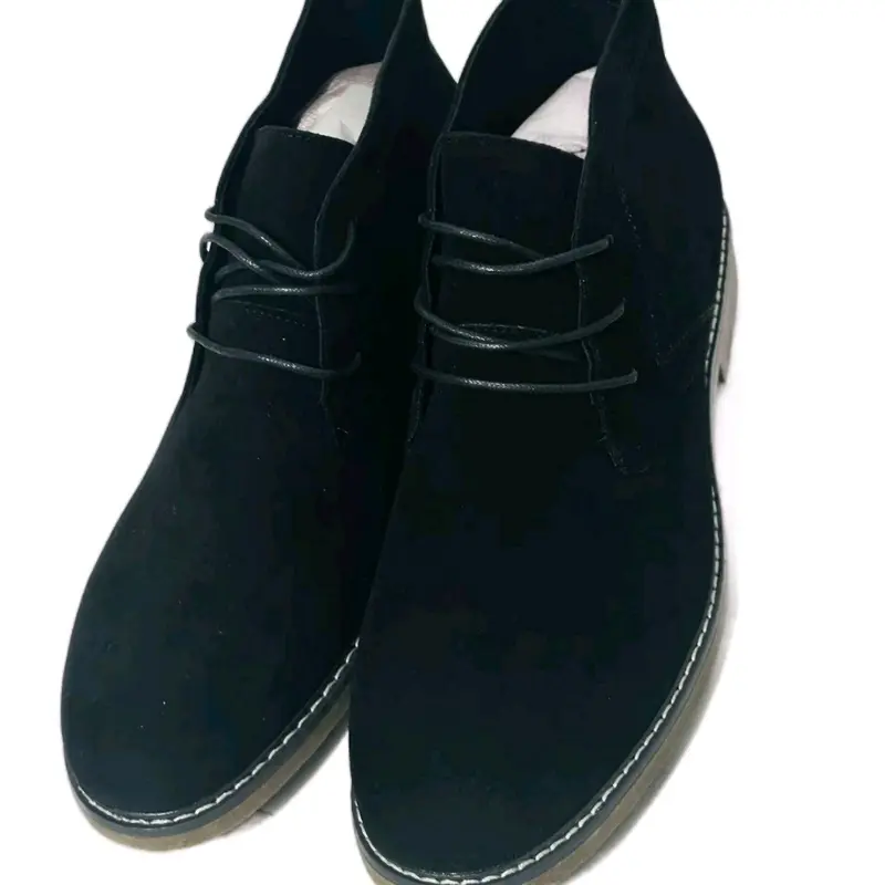Mens Lace Up boots Faux Suede Fashion Shoes Footwear Comfort Flat Boy Stylish Design Casual Closed Walking Shoes 8