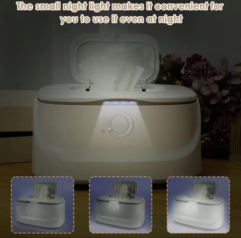 Product Introduction of USB Baby Wipe Warmer with LED Light - Adjustable Temperature and Large Capacity warmers 4