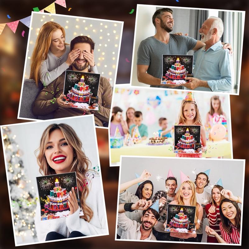 Birthday Popup Greeting Card with Lights, Music, and Candle Gift Bracelet 5