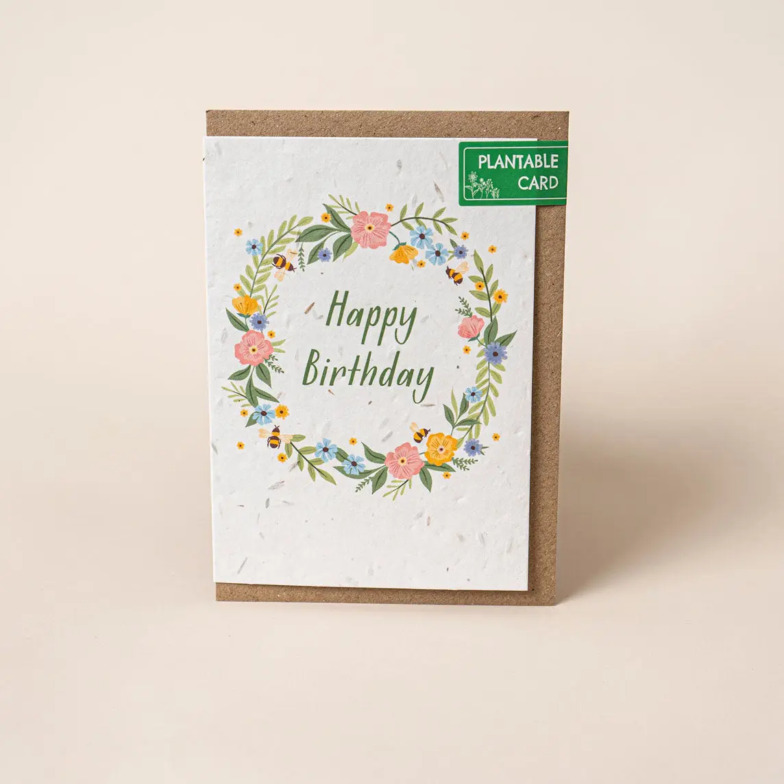Happy Birthday Wreath - Wildflowers Plantable Greetings Card