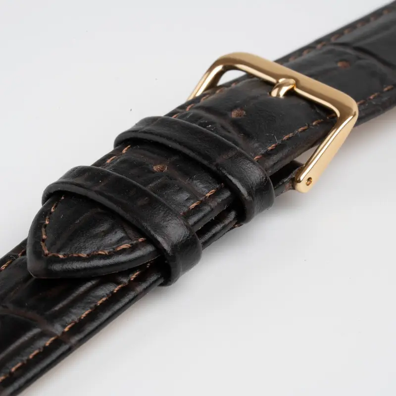 Alligator Value Padded Brown Watch Strap 3