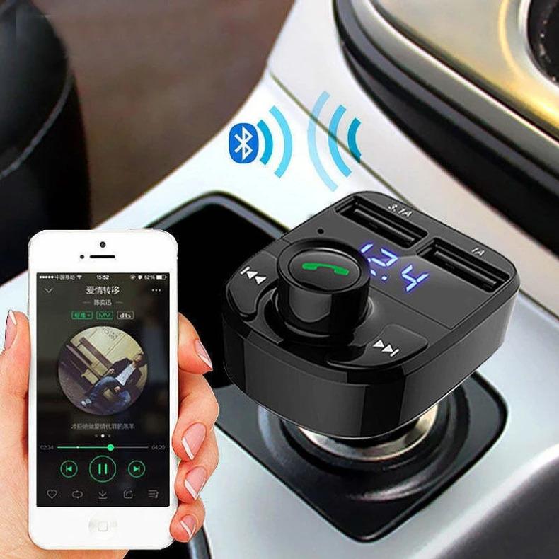 Hot sell wireless Car FM transmitter mp3 player with dual USB 5V1A Fast charging Colorful LED lighting modulator player 4