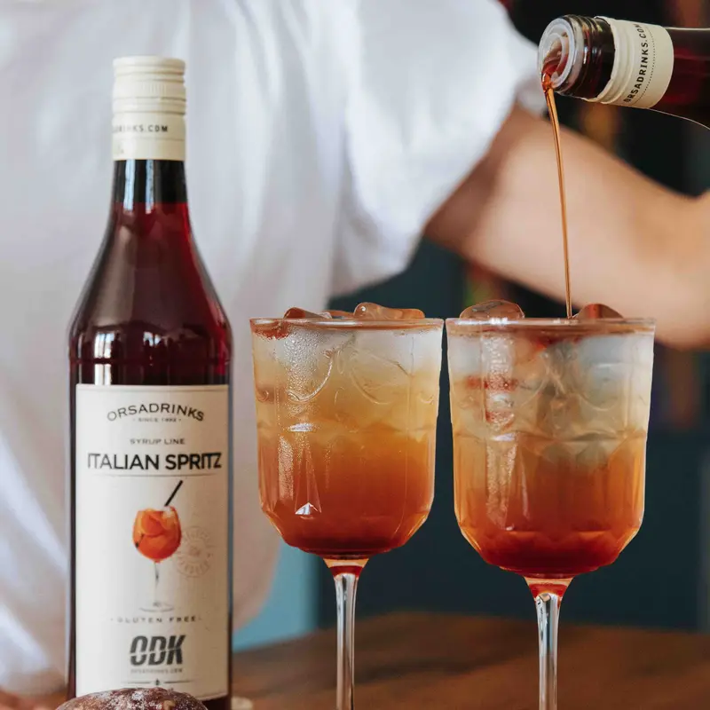ODK Italian Spritz Syrup - for use in Drinks, Desserts and Cocktails | 750ml Bottle - Non-Alcoholic   - for Sweet Beverages 1