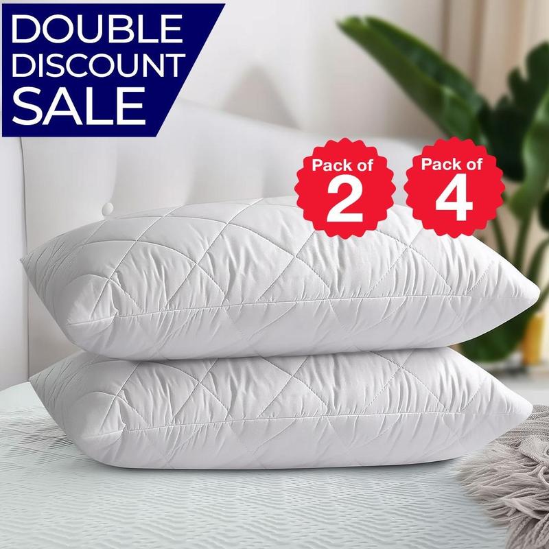 Hotel Quality Quilted Pillows - Pack of 2 | Pack of 4 - Premium Quality With Same Day Shipping 0