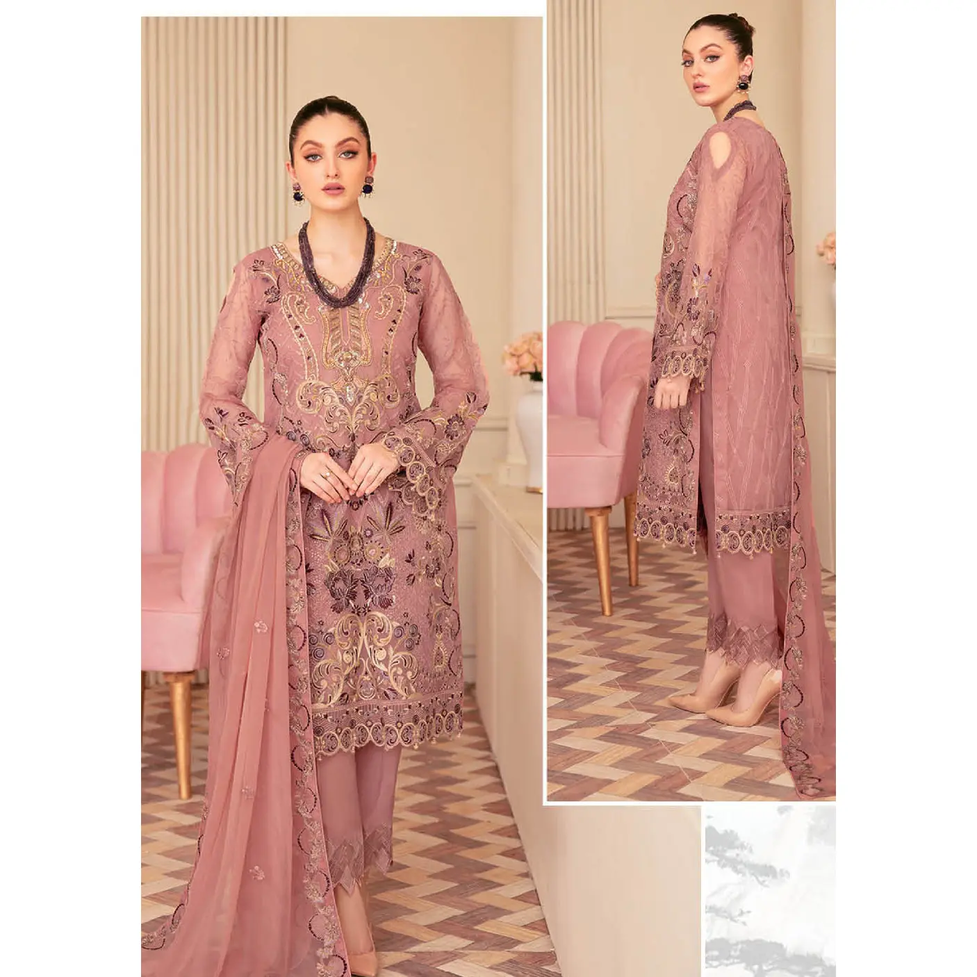 M-605-R - Readymade - Ramsha Minhal Vol 6 2024