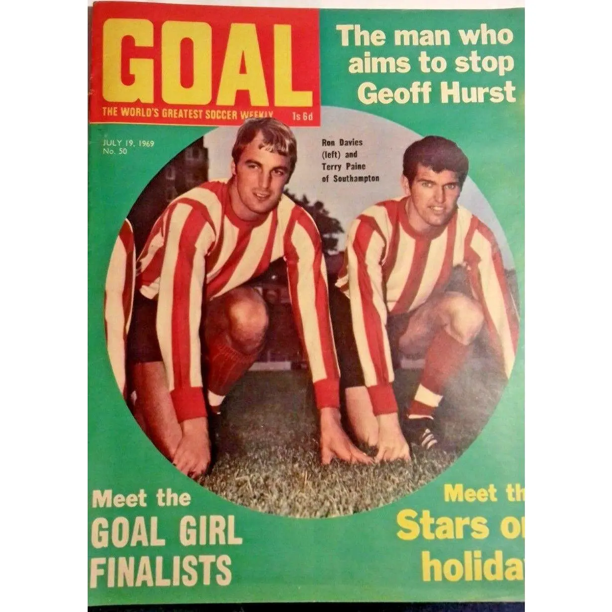 Goal Soccer Weekly Magazine No 50 July 19th 1969