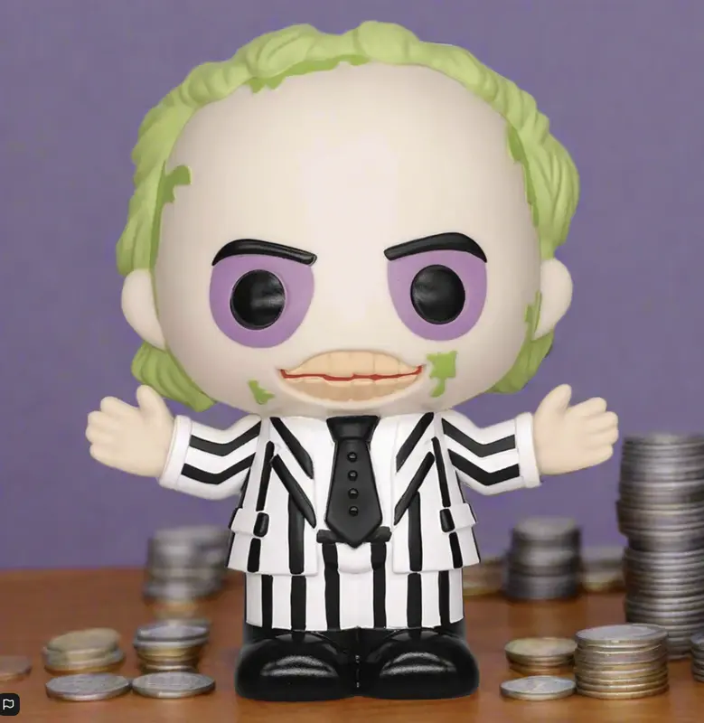 Beetlejuice Shaped Official PVC Coin Money Decorative Piggy Bank Bust 22cm 2