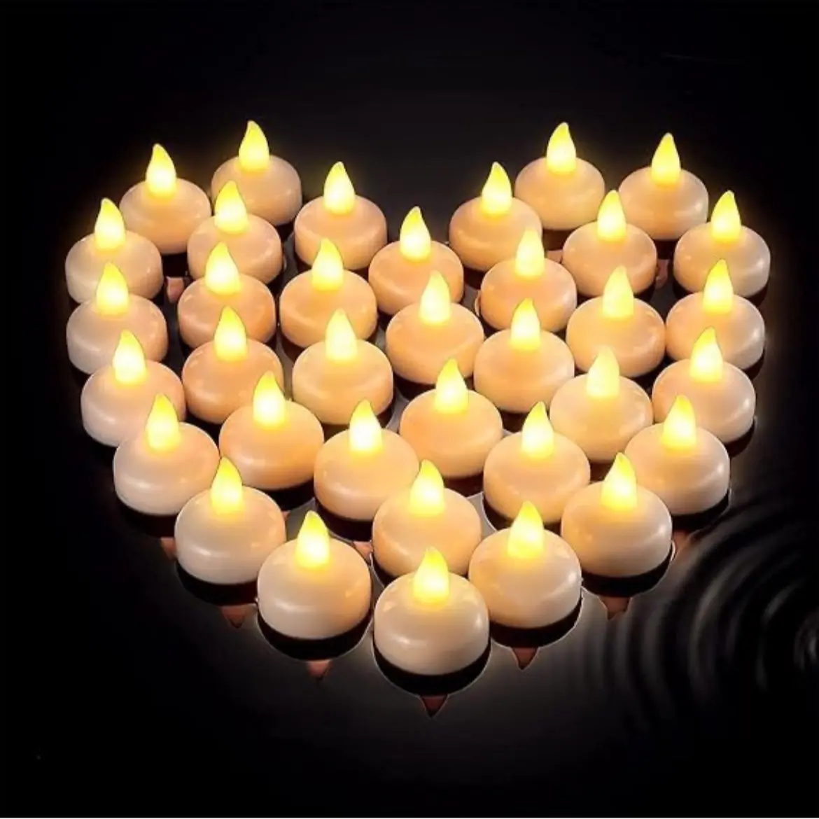12pcs/set LED Tea Light Candle, Durable Plastic Decorative Candle - Ornaments, Freshener wax melt
