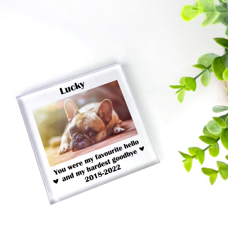 Personalised Pet Photo Block Gift Dog Puppy Memorial Gift 6