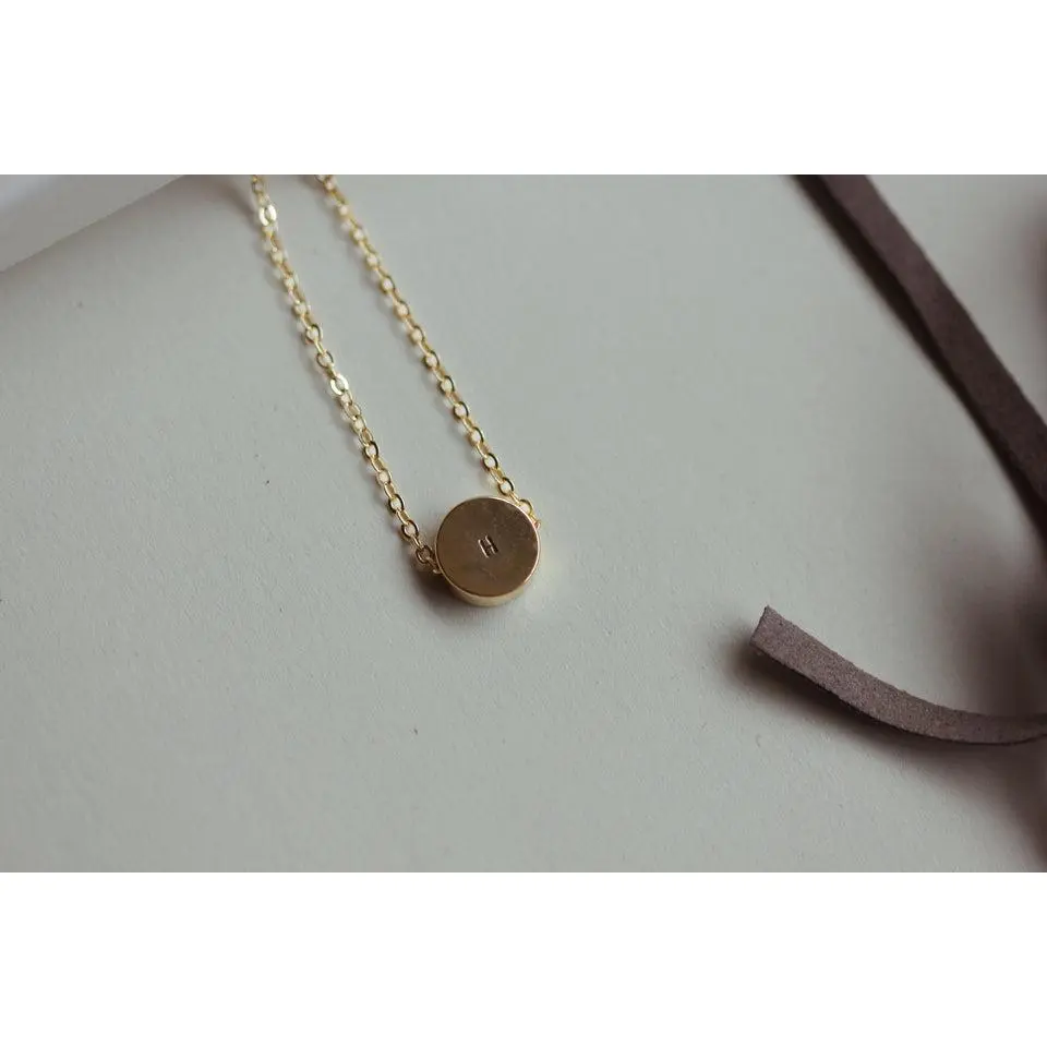 Waterproof HORIZON Round Initial Bracelet