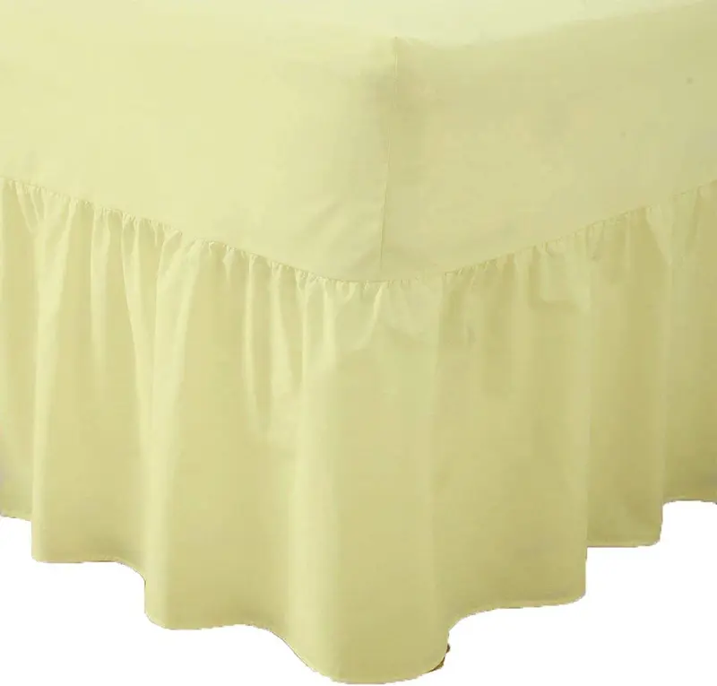 30CM Drop New Fitted Valance Sheet Bed Skirt, Frilled Valance Fitted Sheets Bedding Non Iron Soft Polycotton 25cm Deep Fit Valances Single Double Bed King Size Super King Small Double 5
