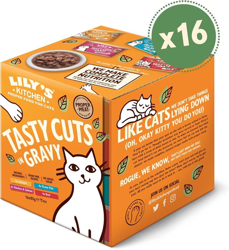 Lily's Kitchen Natural Adult Wet Cat Food in Gravy - Tasty Cuts Mixed Multipack - Complete Grain-Free Recipes (16 Tins x 85g) 4