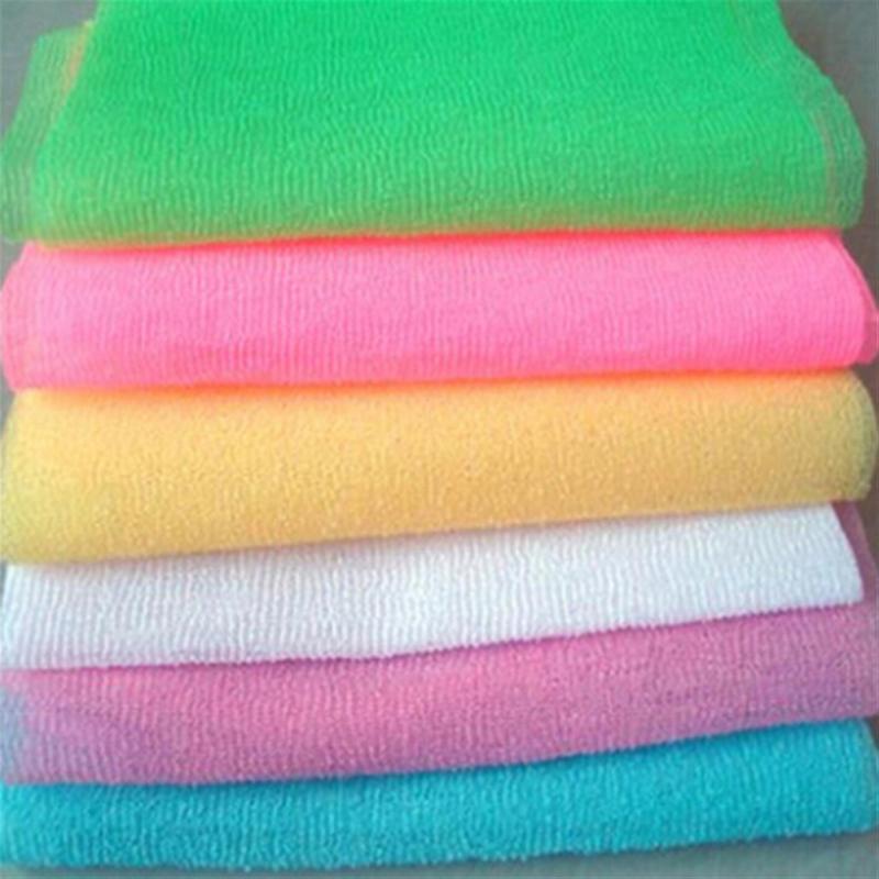 Product Introduction of Body Washing Clean Exfoliate Puff Body Nylon Wash Cloth Bath Towel Mesh Scrub Bodys Treatment Bath Shower Products Solid Color 12