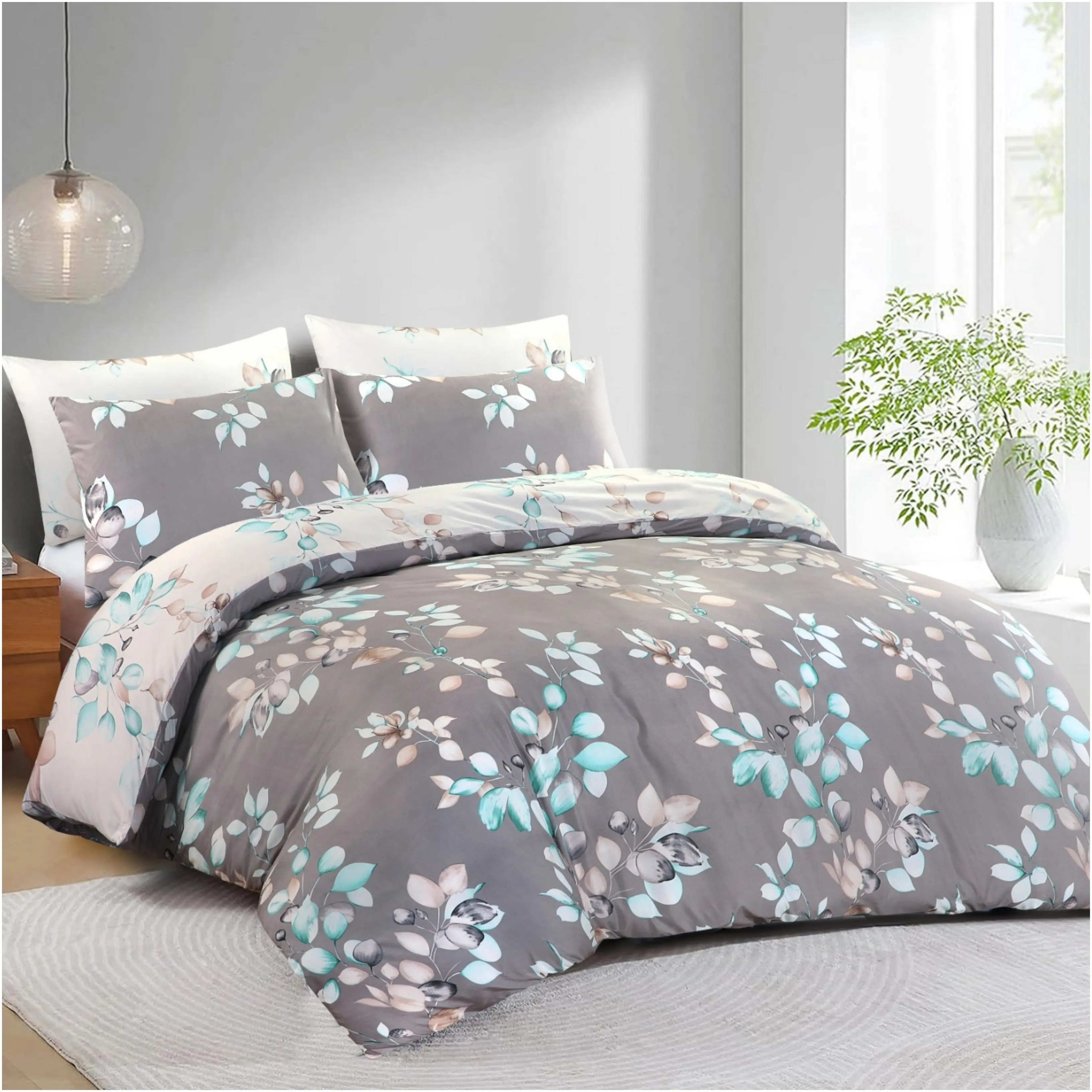 100% Egyptian Cotton Duvet Quilt Cover Sets 200 Thread Count 100% Cotton Bedding Set Double King Super King Bed Size