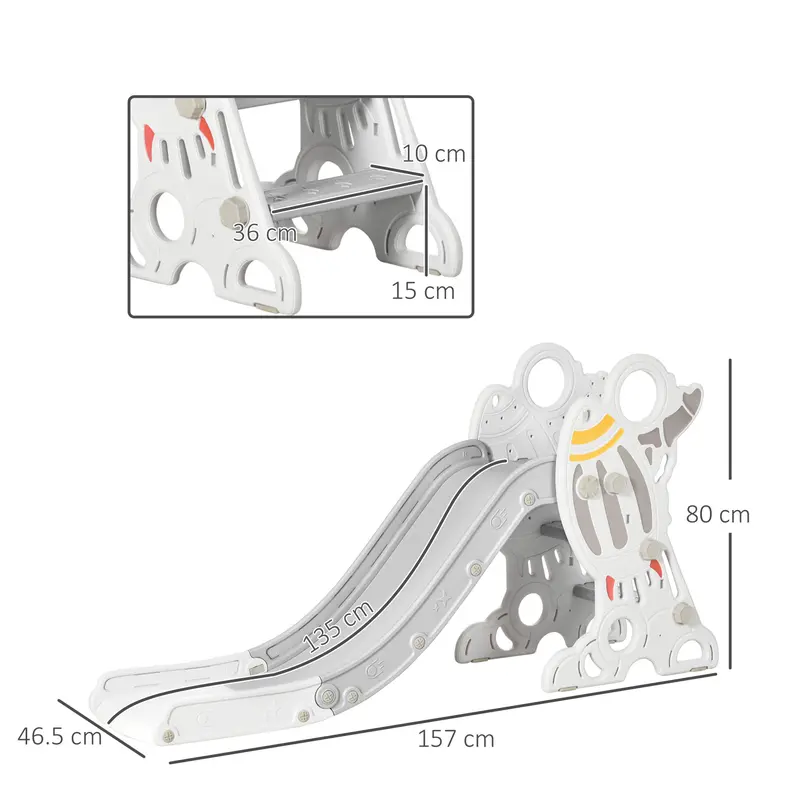 AIYAPLAY Kids Slide Indoor Freestanding Baby Slide Space Theme for Ages 1.5-3 Years 2