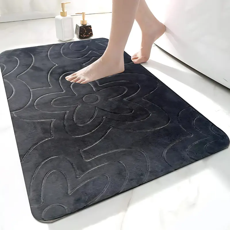 2-Piece Memory Foam Bath Mat Set - Extra Soft, Non-Slip, Super Absorbent Bathroom Rugs, Machine Washable bathroom  accessories wudu  mat  bathroom 2