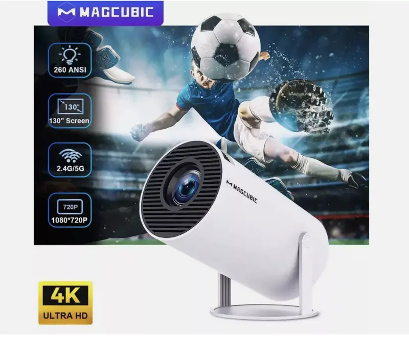 Magcubic Portable Projector-180° Rotatable, WiFi BT 5.0 with Remote Control - Indoor Outdoor Home Theater Projector - Audio projector bedroom projector projector hy300  projector 4k projector projector 4k ultra projector smart tv projector cosy  projector 0