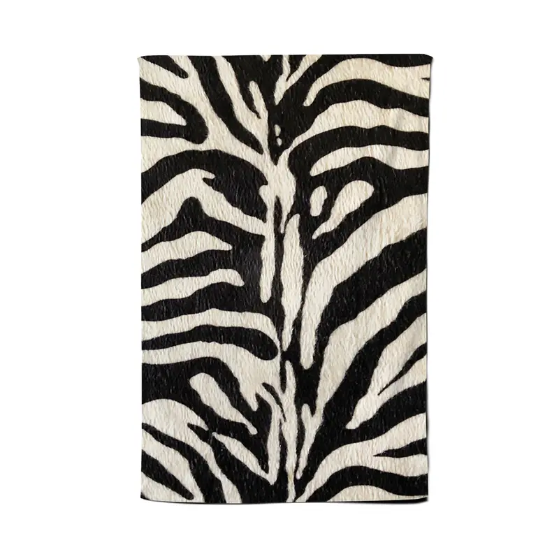 White Tiger Print Tea Towel 0