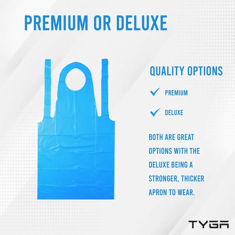 TYGA Disposable Workwear Protective Polythene Aprons (200) (On A Roll) Pack Kitchen Personal Cleaning 6