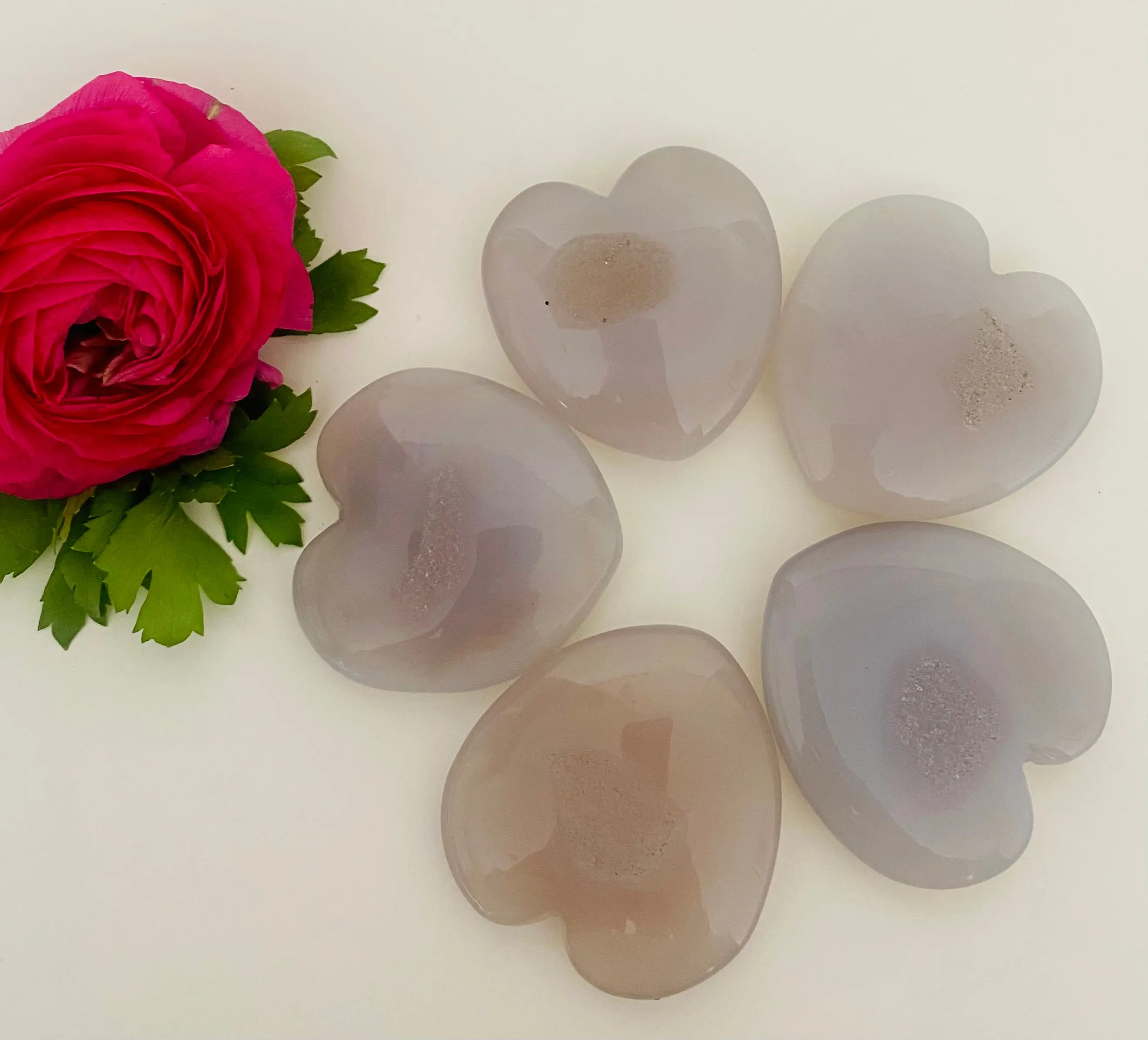 Druzy Agate Hearts