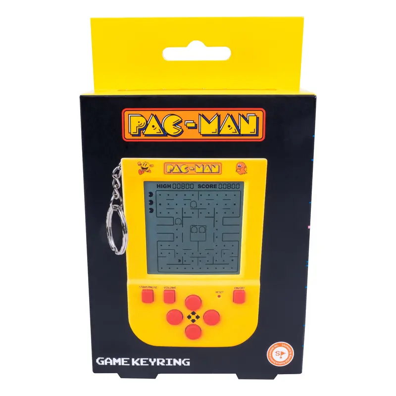 Pac-Man Keychain Game. Mini Arcade Game LCD Screen Directional Controls. Original PAC-MAN Gameplay & Sounds. 3
