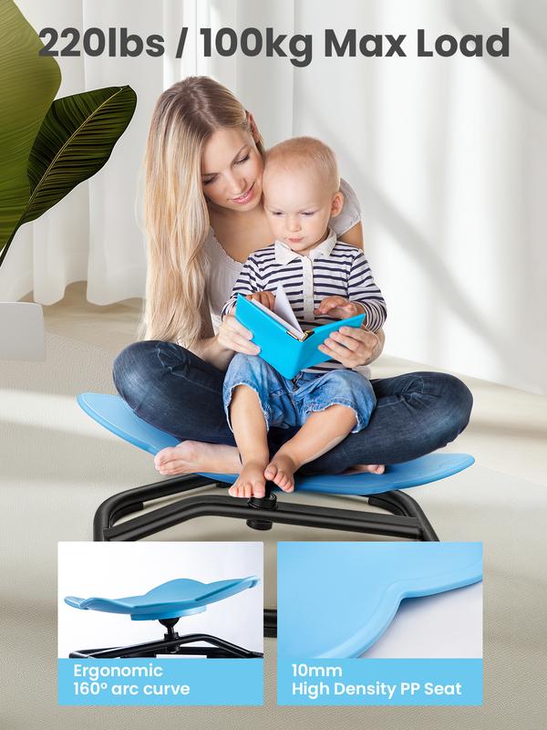 Sensory Elephant Swivel Chair for Kids, 360° Spining Seat ADHD Chair Autism Balance Chair for Boys Girls Toddler Wobble Sit Play Equipment Training Body Coordination 1