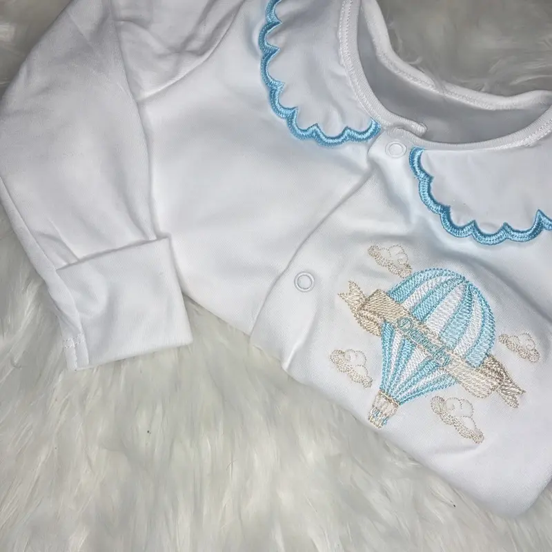 Hot Air Balloon Collared Sleepsuit for Baby Boys 1