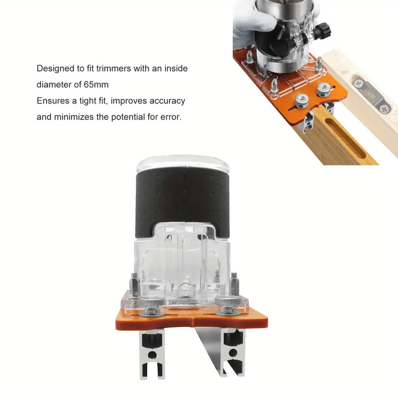 Wood Router Base 2 In 1 Compact Wood Palm Router Base Router Slotting Bracket Woodworking Slotting Trimming Compact Wood Palm Router Base For Carbinet Closet Furniture 4