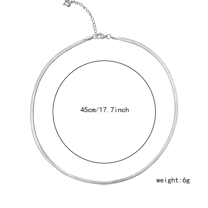 GJ Stainless Steel Snake Chain - Fashion Necklace for Women 3