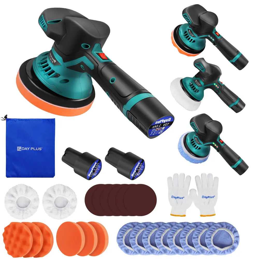 Cordless Car Buffer Polisher Car Polisher Buffer Sander Rotary Polishing Machine Car Buffers And Polishers Kit, 8 Variable Speed, Cordless Polisher With 2 Batteries, 22PCS Attachments Polisher Kit, Car Polishing Kit For Car Detailing/Polishing/Waxing