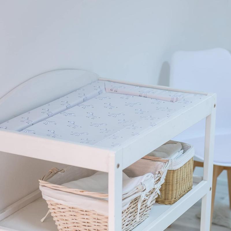 Red Kite Changing Mat Tree Tops. Unisex Baby Changing Mat (74 x 48 x 3.5cm) with Animal Pattern Design and Raised Padded Edges (White/Grey Zebra Design) 3