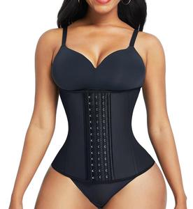 FeelinGirl Latex Waist Trainer Plus Size Shapewear 3 Hooks Cincher Comfort Cotton Soft Womenswear Basic