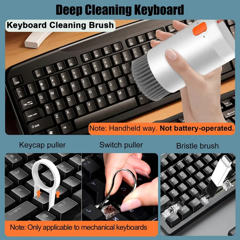 20 in 1 Multifunctional Cleaner Kit for Electronic Devices, Keyboard Cleaning Brush, Headphones Cleaner Kit for AirPods, Multi-Tool for Cleaning Laptop, Keyboard, Earbuds, Camera, Cellphones 5
