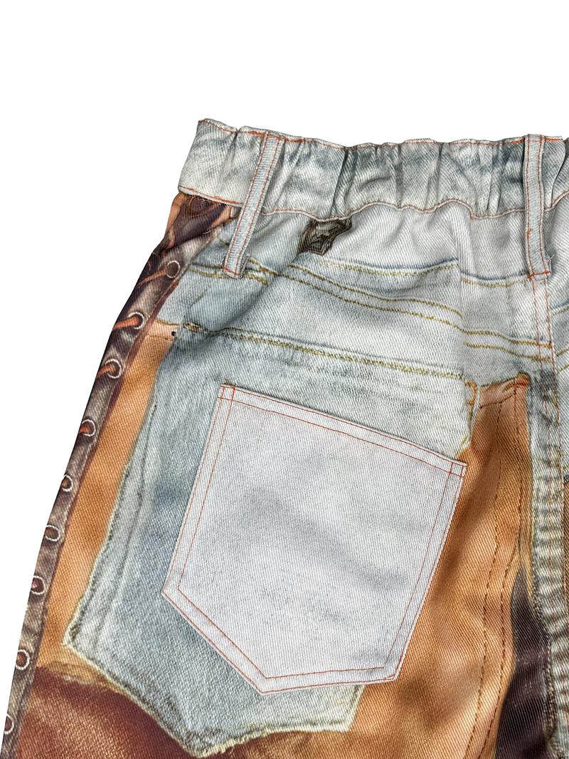 Product Introduction of Leosoxs Women Denim Pants Spring Casual Leather 3D Printed Wide Leg Pants Streetwear Lady Loose Straight-Leg Jeans Trousers 5