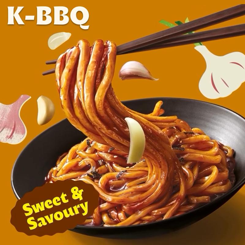 bibigo Udon Noodles KBBQ Flavour, Big Bowl 187g - Korean-Style Udon, Instant Cup Noodles, Instant Food, Ramen Noodle Ramyun 5