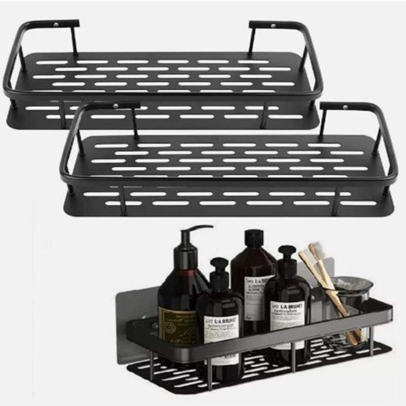 Product Introduction of 2Pcs Bathroom Shower Caddy Shelf Organizer No Drill Wall Mounted Shower Shelves Racks 6
